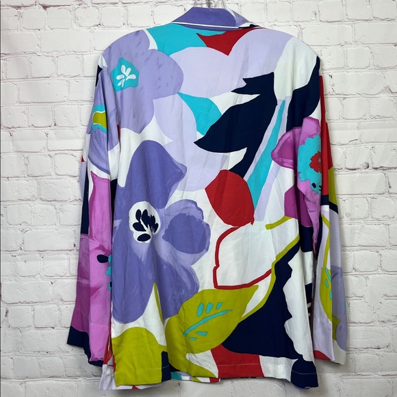 NATORI Floral Printed Charmeuse Notch PJ Set - Picture 5 of 15